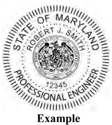 Sample Professional Engineer's Seal