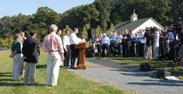 Governor O'Malley addresses the press