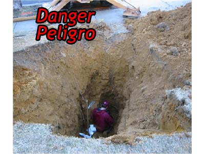 Danger - Peligro - Trench Safety